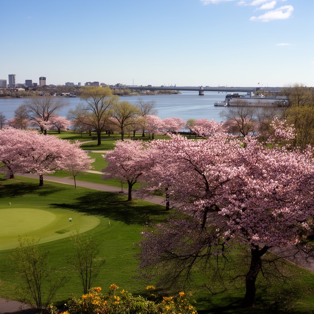 AI-generated illustration of East Potomac Park
