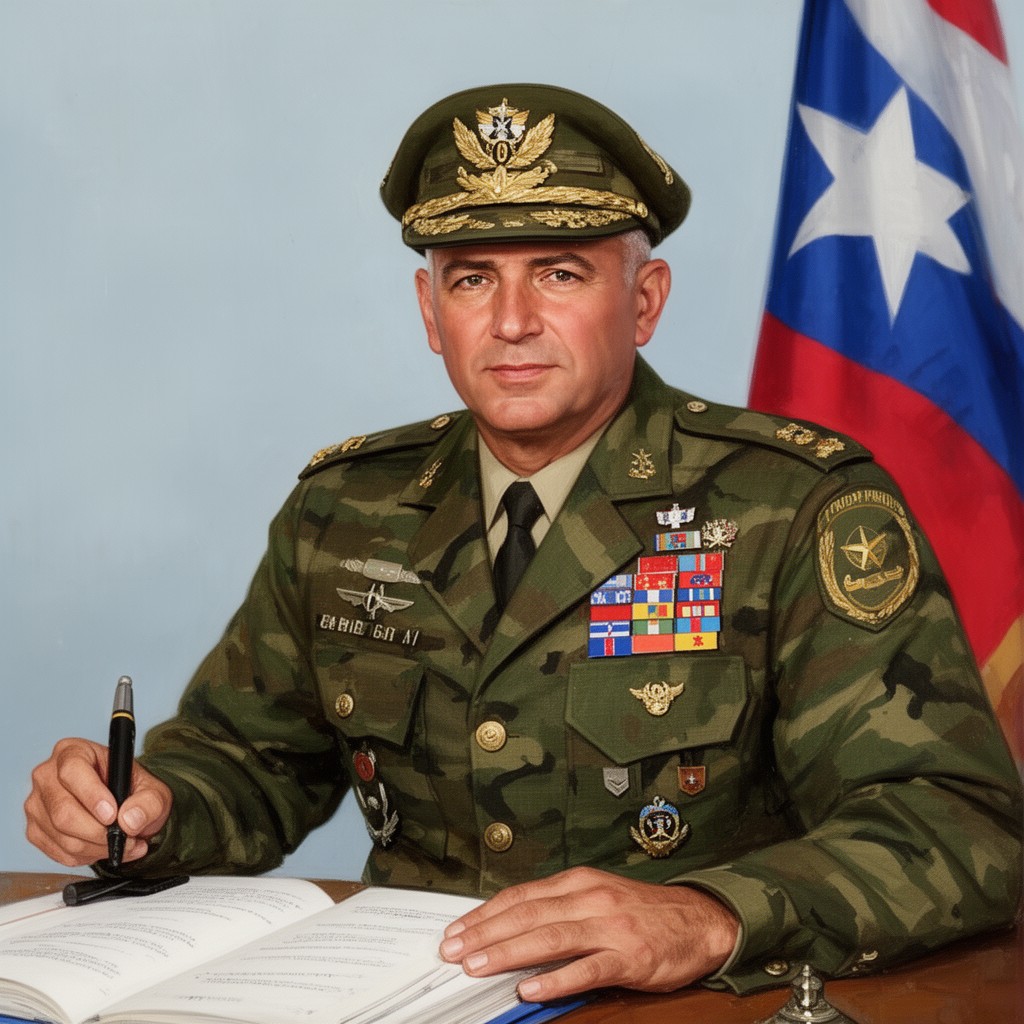 AI-generated illustration of Minister of the Revolutionary Armed Forces of Cuba