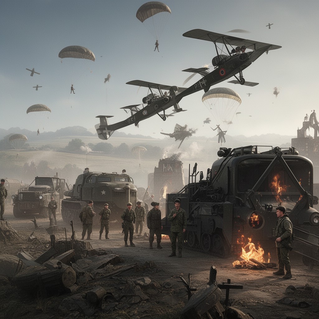 AI-generated illustration of 1st Airlanding Brigade