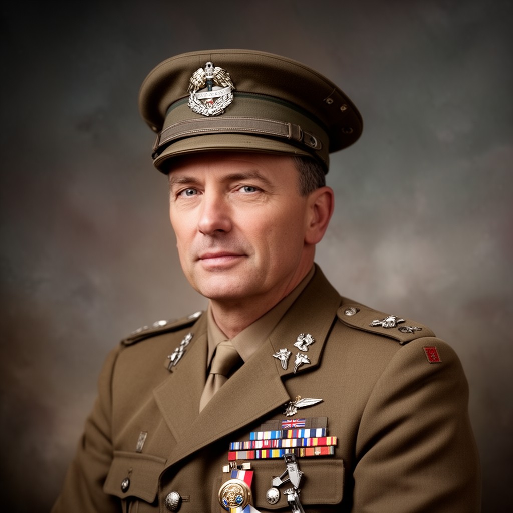 AI-generated illustration of Major-General George F. Hopkinson