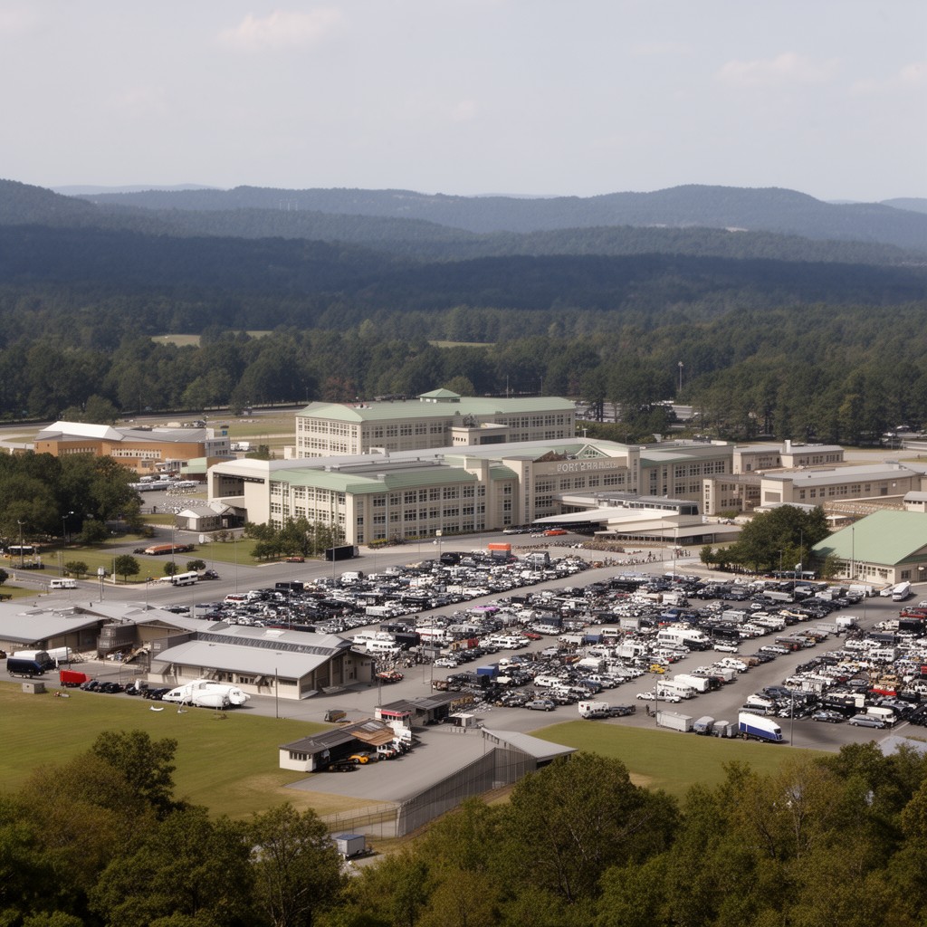 AI-generated illustration of Fort Bragg