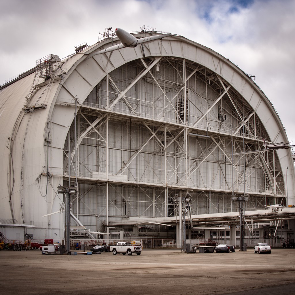 AI-generated illustration of Hangar One