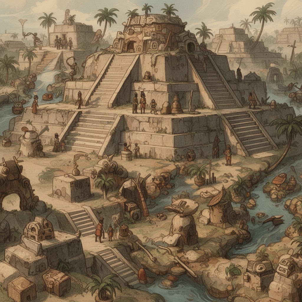 AI-generated illustration of Mesoamerica