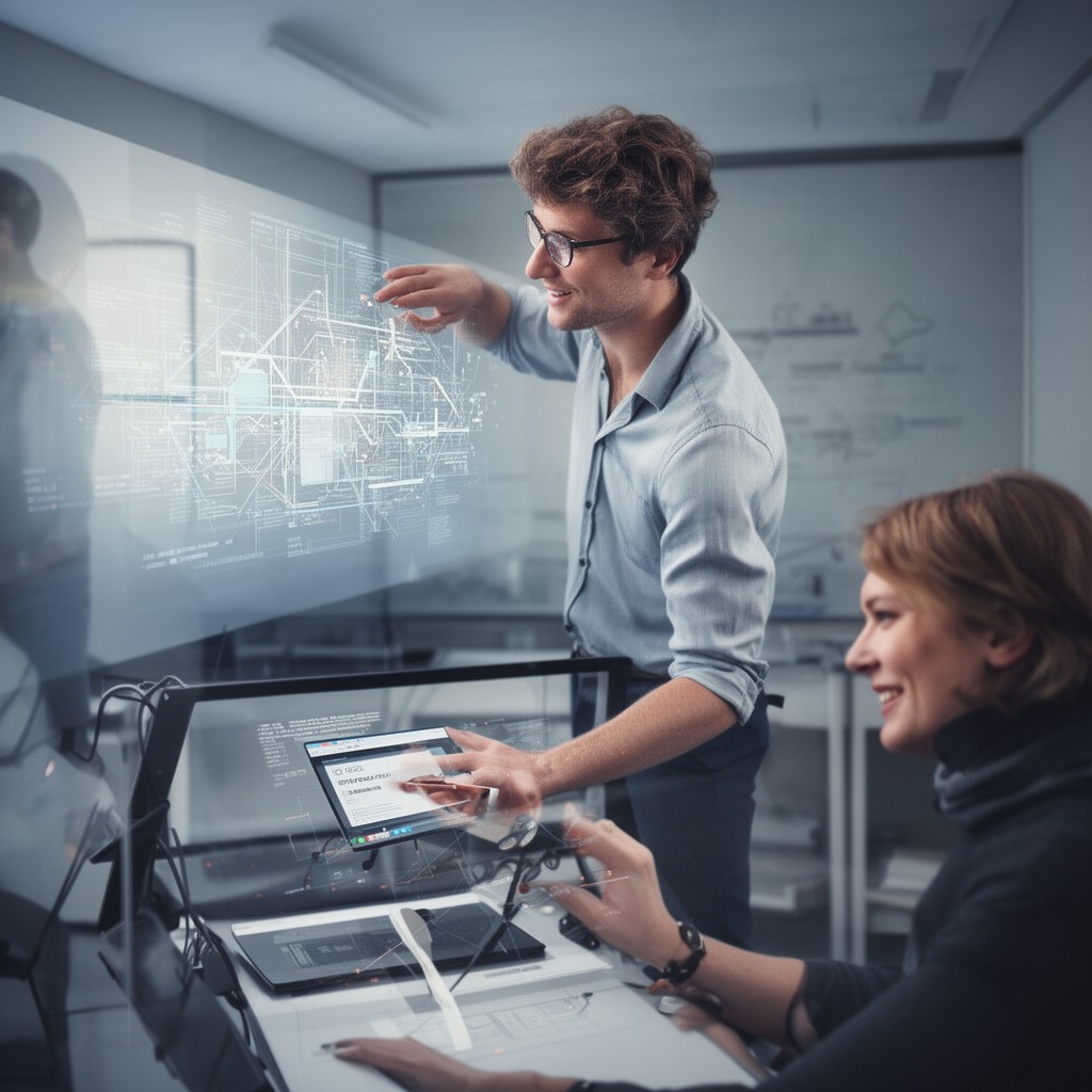 AI-generated illustration of Master of Human-Computer Interaction in Software Engineering