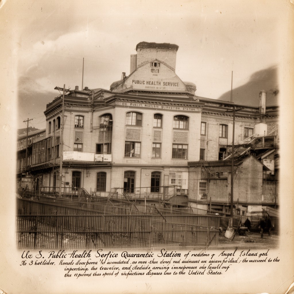 AI-generated illustration of U.S. Public Health Service quarantine station