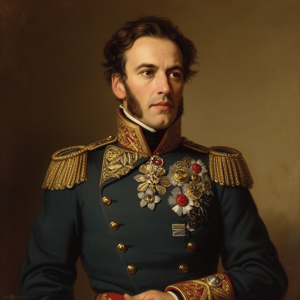 AI-generated illustration of Antonio López de Santa Anna