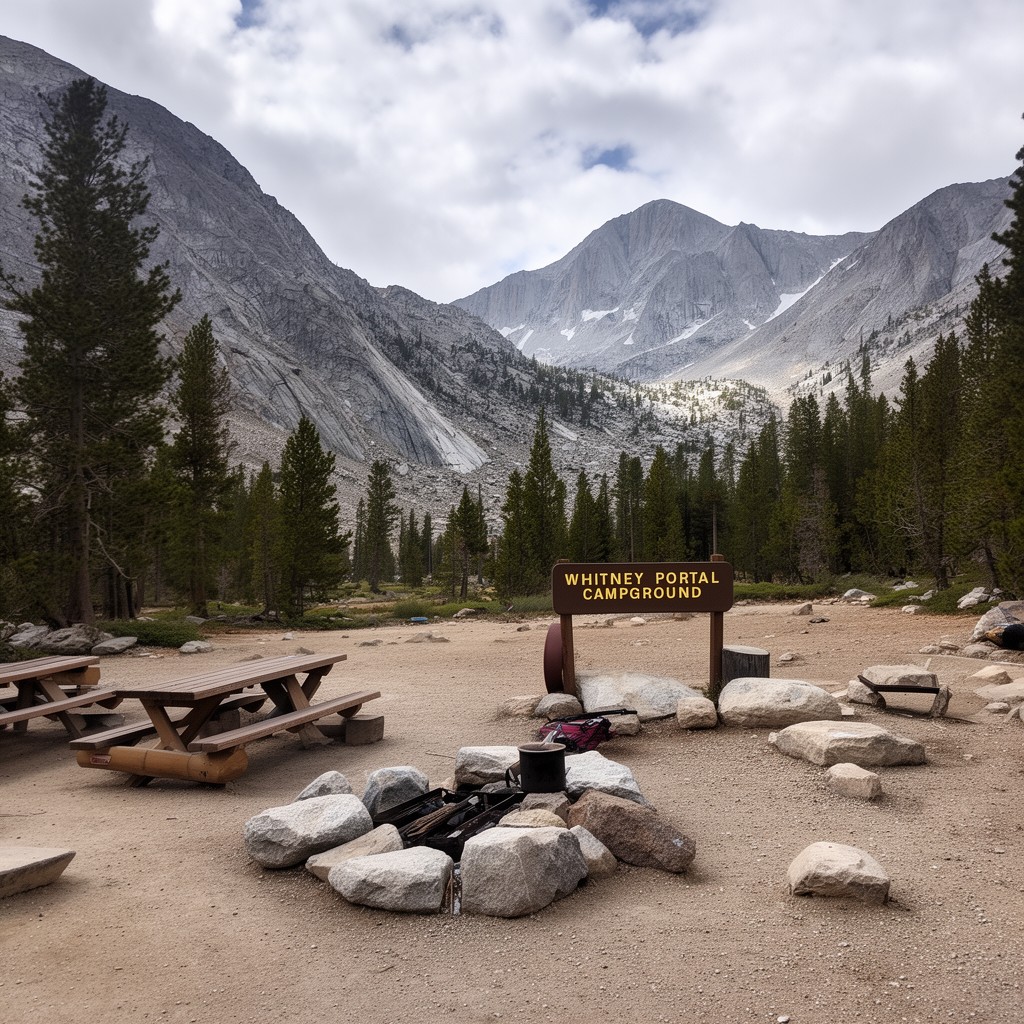 AI-generated illustration of Whitney Portal Campground
