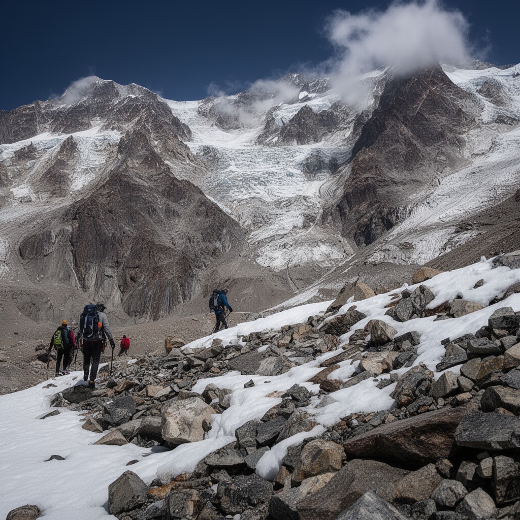 AI-generated illustration of Polish Glacier Route