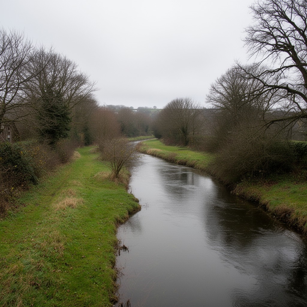 AI-generated illustration of River Lostock