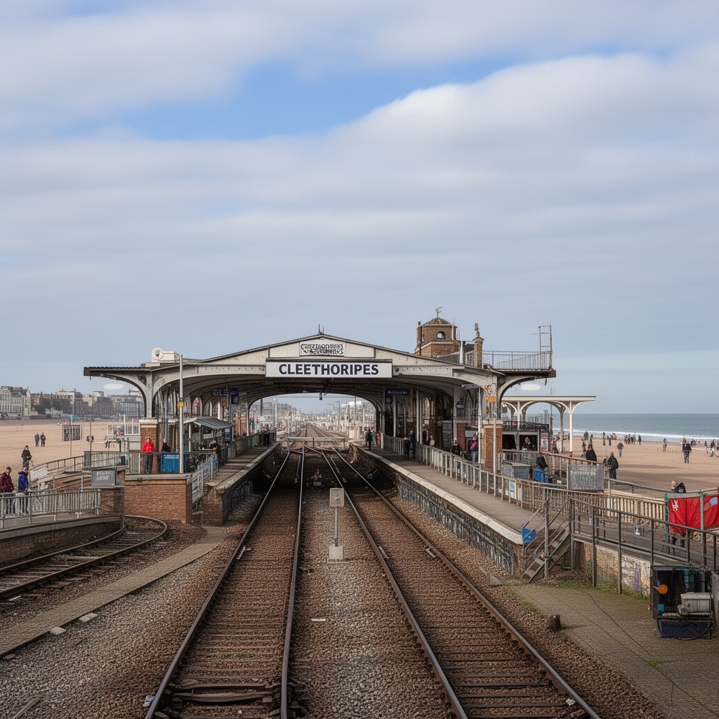 AI-generated illustration of Cleethorpes railway station
