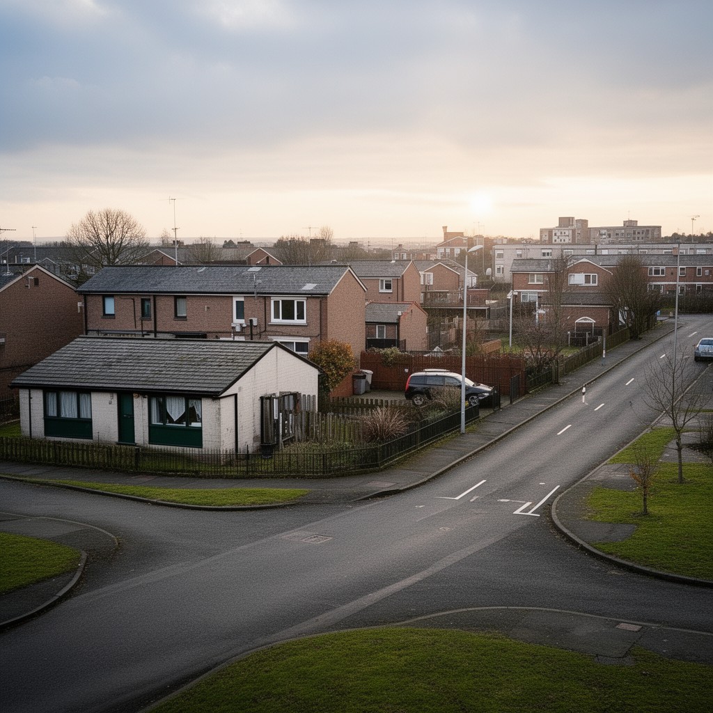 AI-generated illustration of Orbiston, Bellshill, Scotland