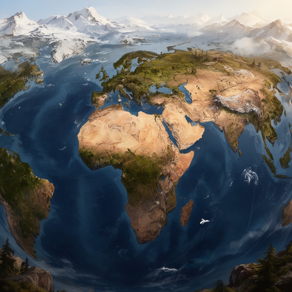 AI-generated illustration of supercontinent Rodinia