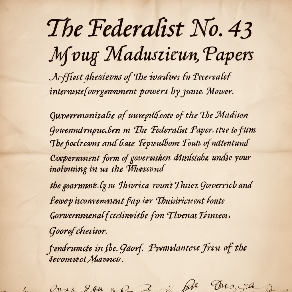 AI-generated illustration of The Federalist No. 43