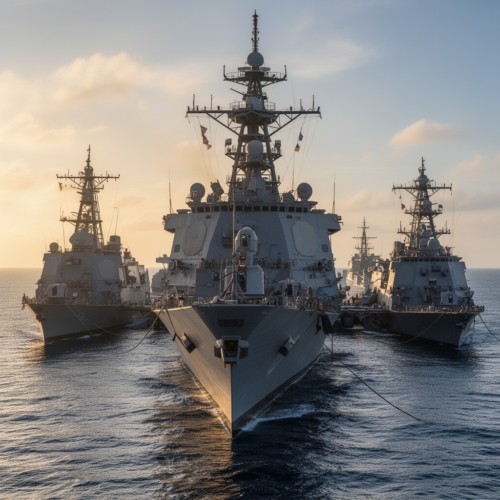 AI-generated illustration of NATO naval forces