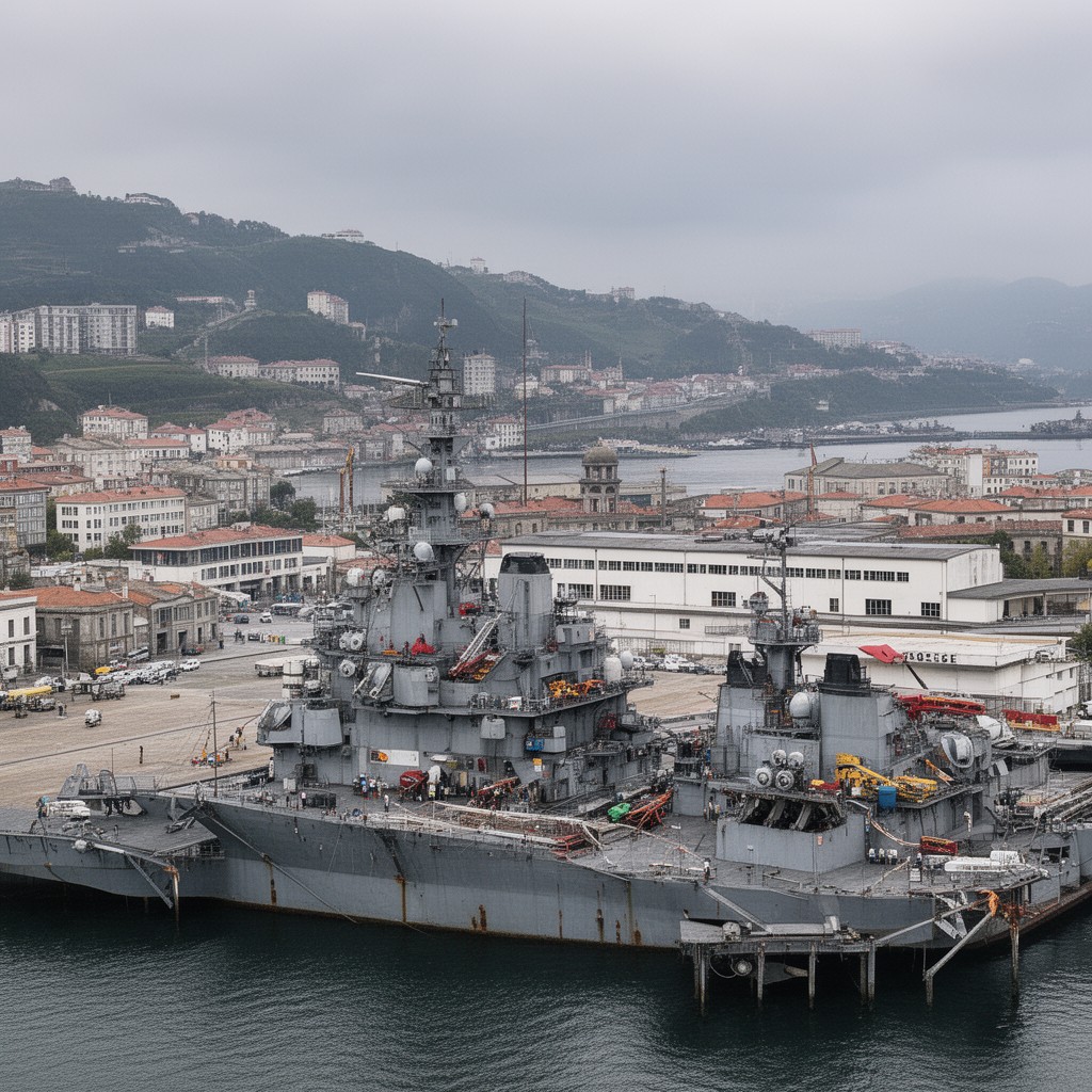 AI-generated illustration of Ferrol Naval Base