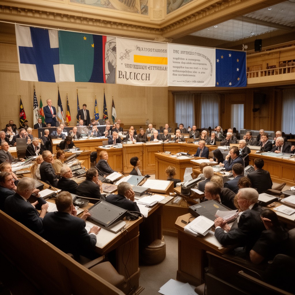 AI-generated illustration of Fourth Committee (Political Questions)