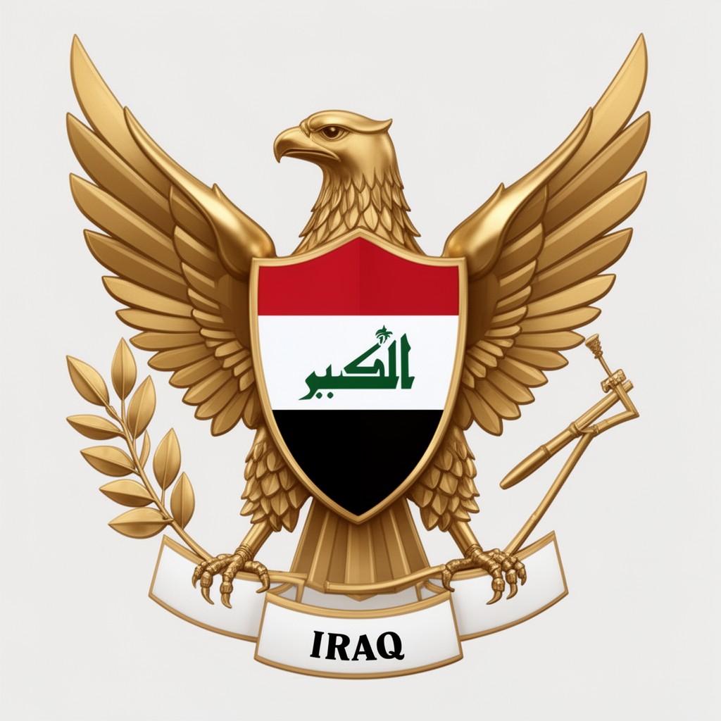 AI-generated illustration of Coat of arms of Iraq