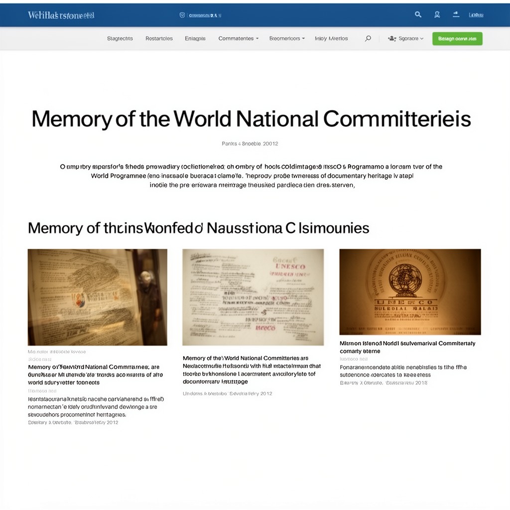 AI-generated illustration of Memory of the World National Committees