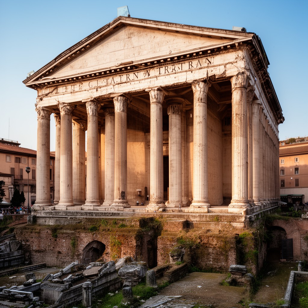 AI-generated illustration of Temple of Saturn