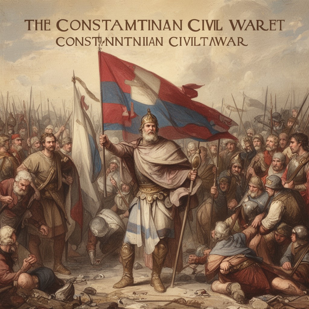 AI-generated illustration of Constantinian civil war