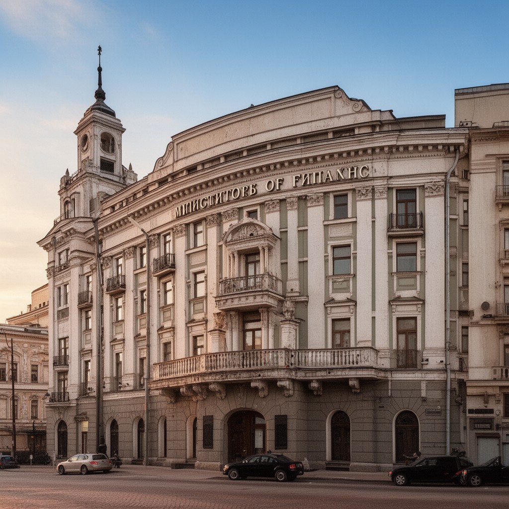 AI-generated illustration of Ministry of Finance of the Russian Empire