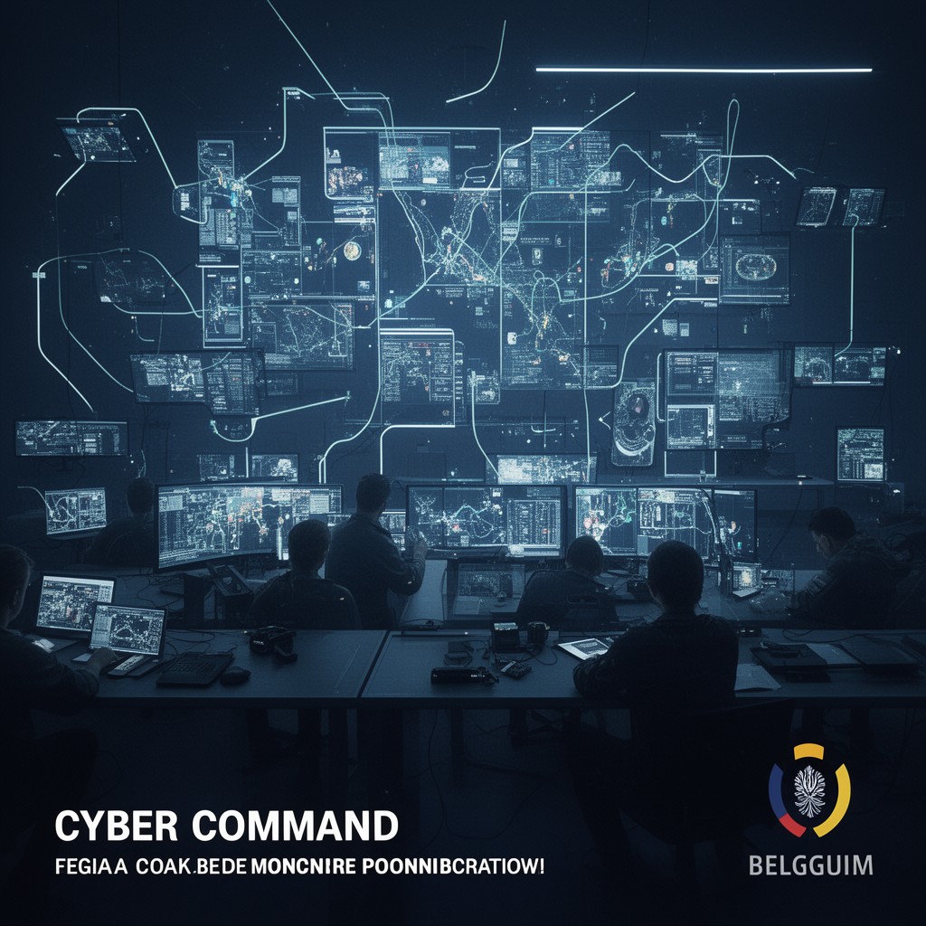 AI-generated illustration of Cyber Command (Belgium)