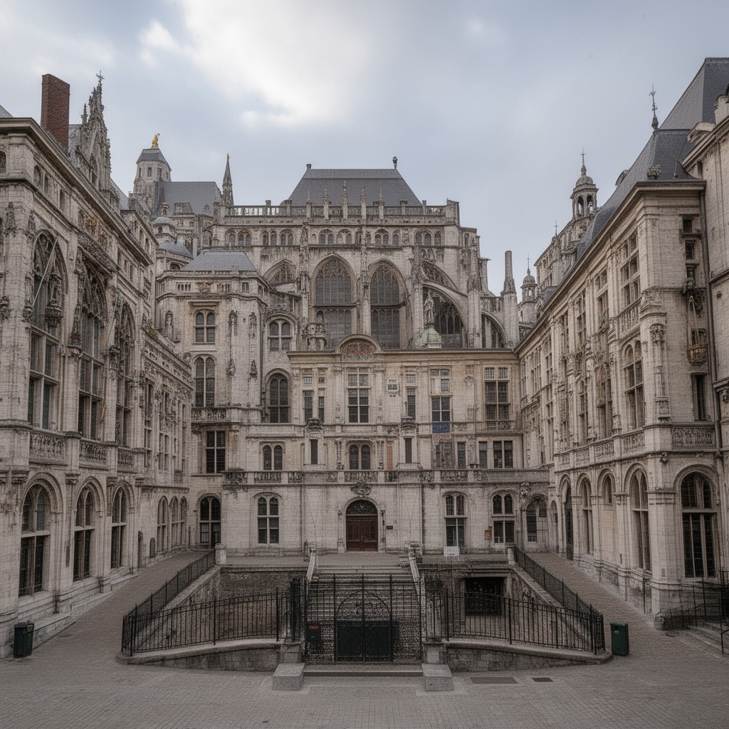AI-generated illustration of Coudenberg