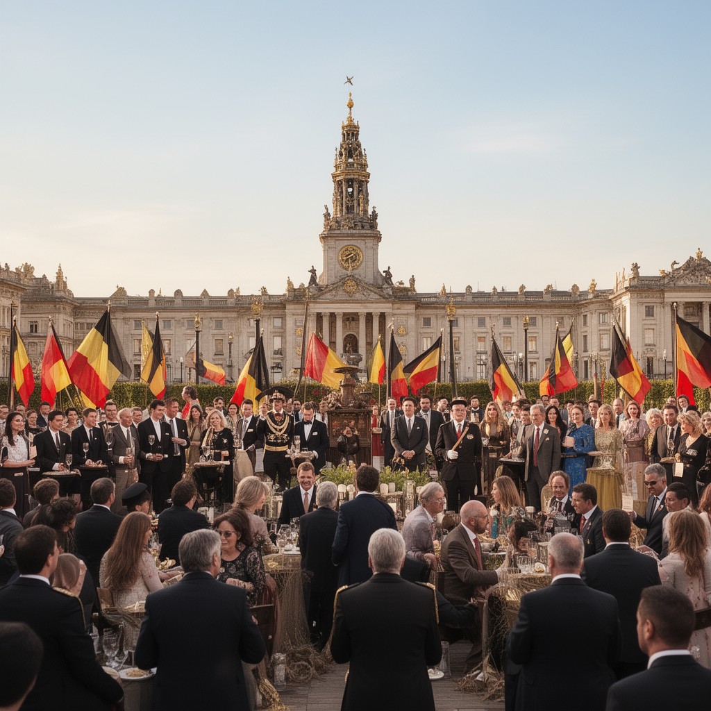 AI-generated illustration of Belgian National Day receptions