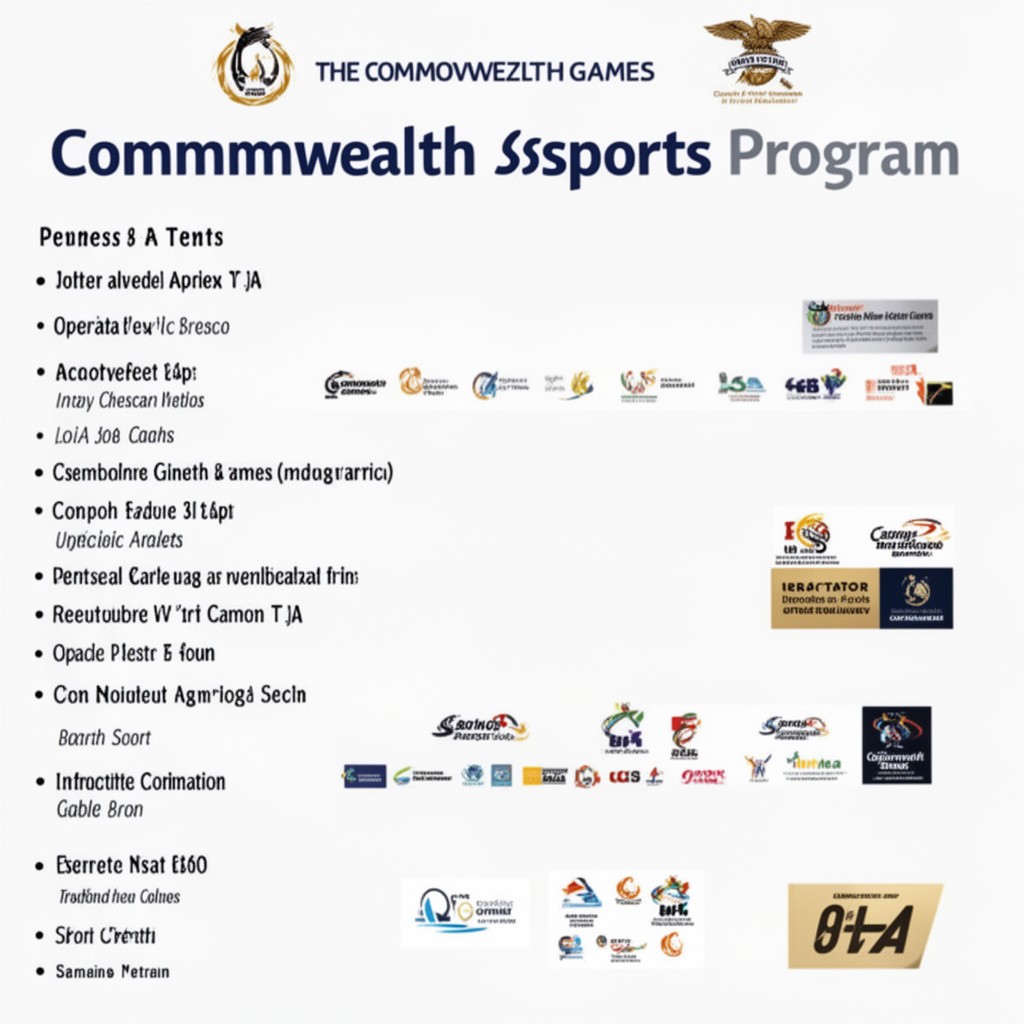 AI-generated illustration of Commonwealth Games sports program