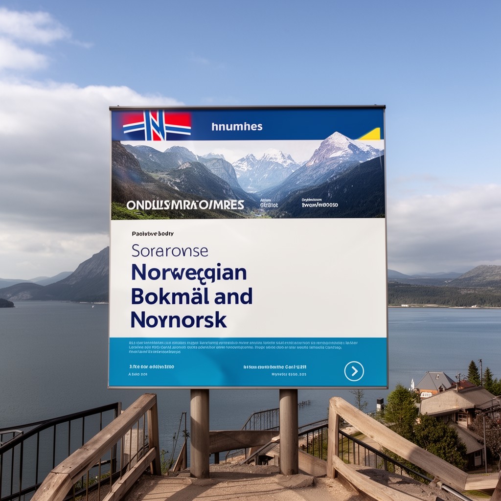 AI-generated illustration of Norwegian language