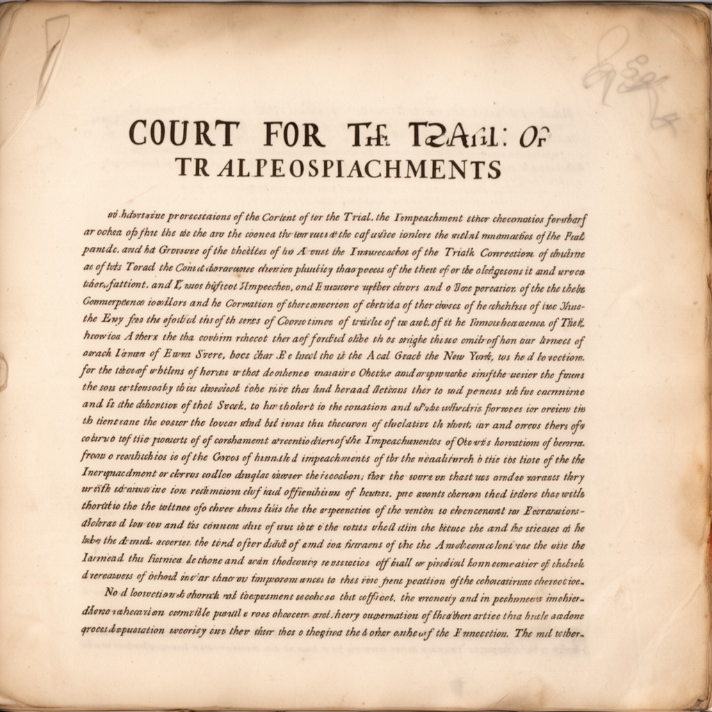 AI-generated illustration of Court for the Trial of Impeachments and the Correction of Errors