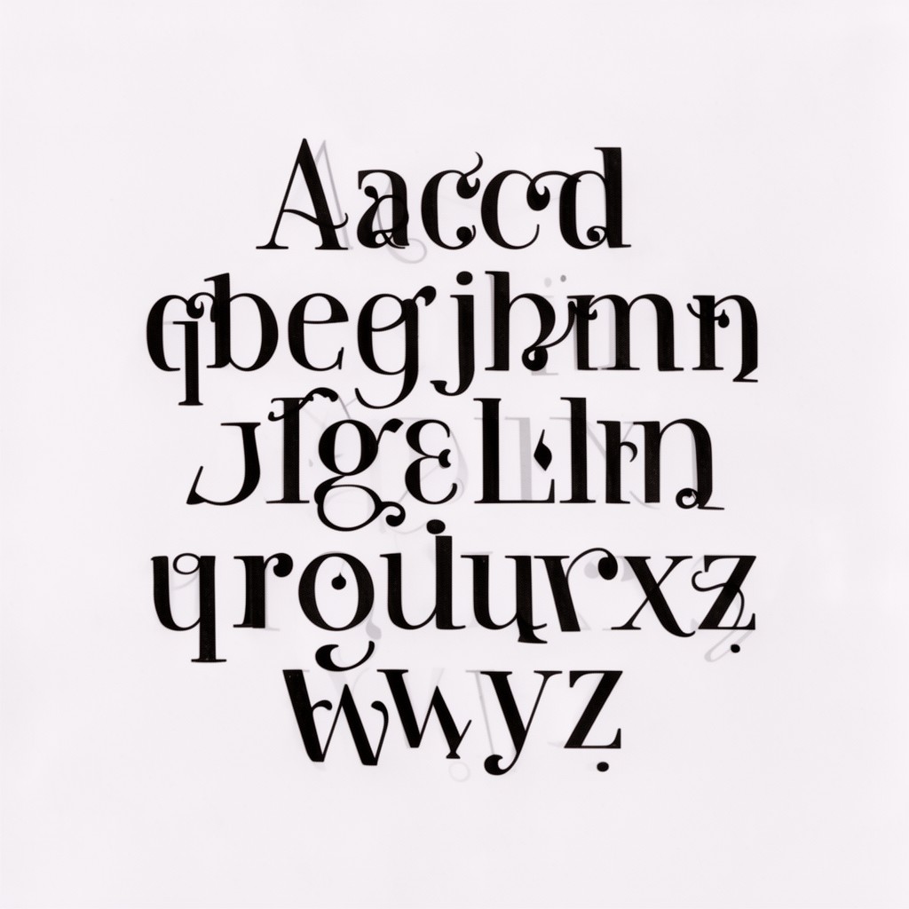 AI-generated illustration of Turkish alphabet