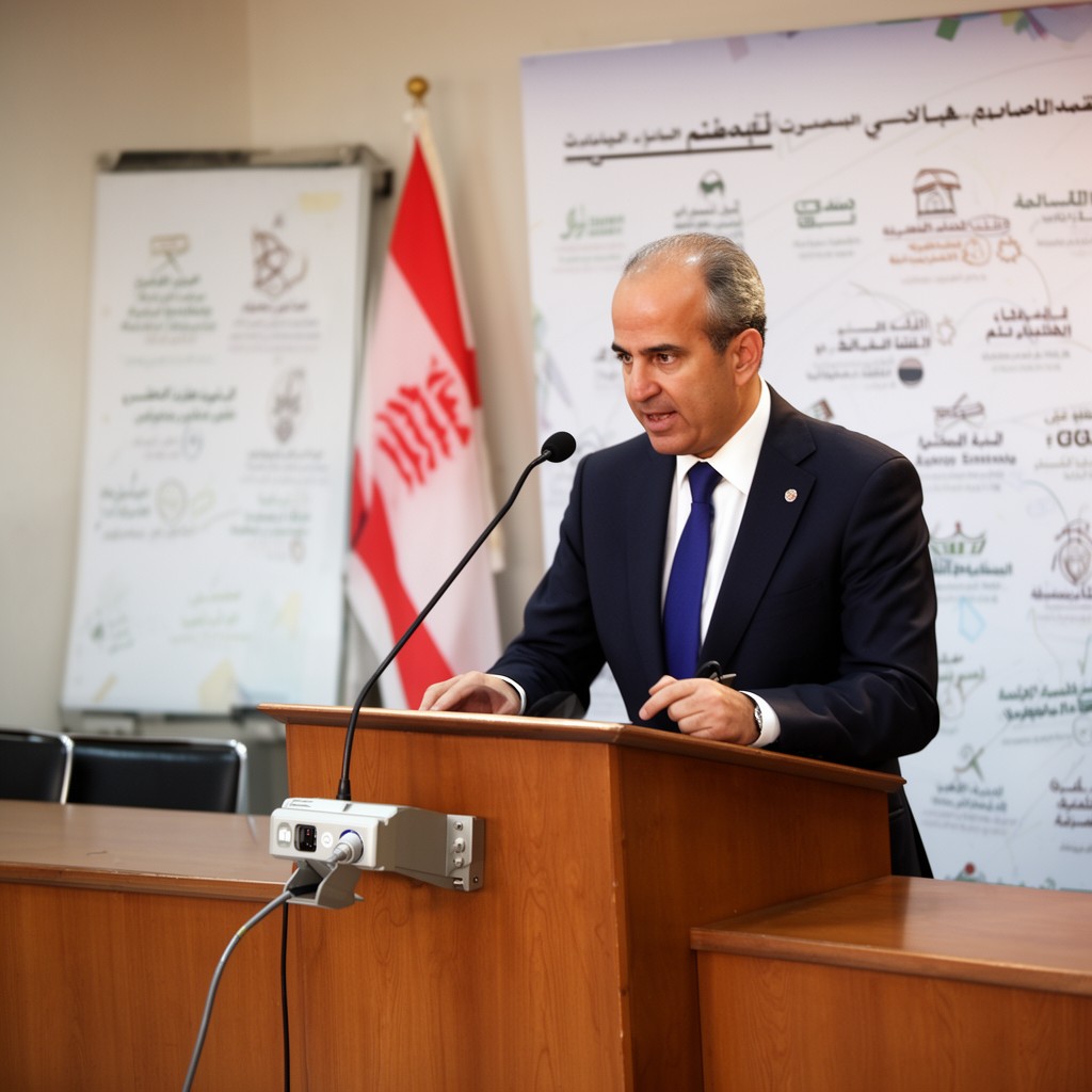 AI-generated illustration of Lebanese Minister of Education