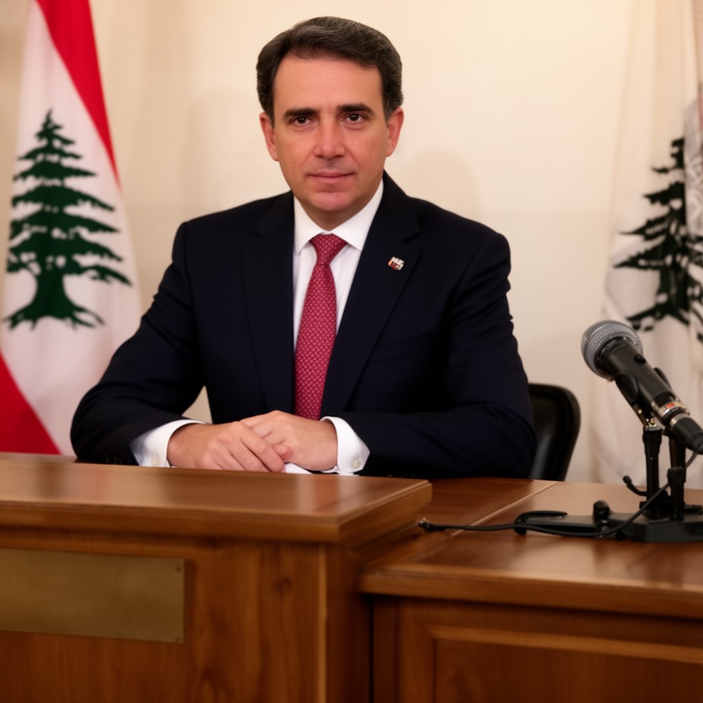 AI-generated illustration of Lebanese Ambassador to the United States