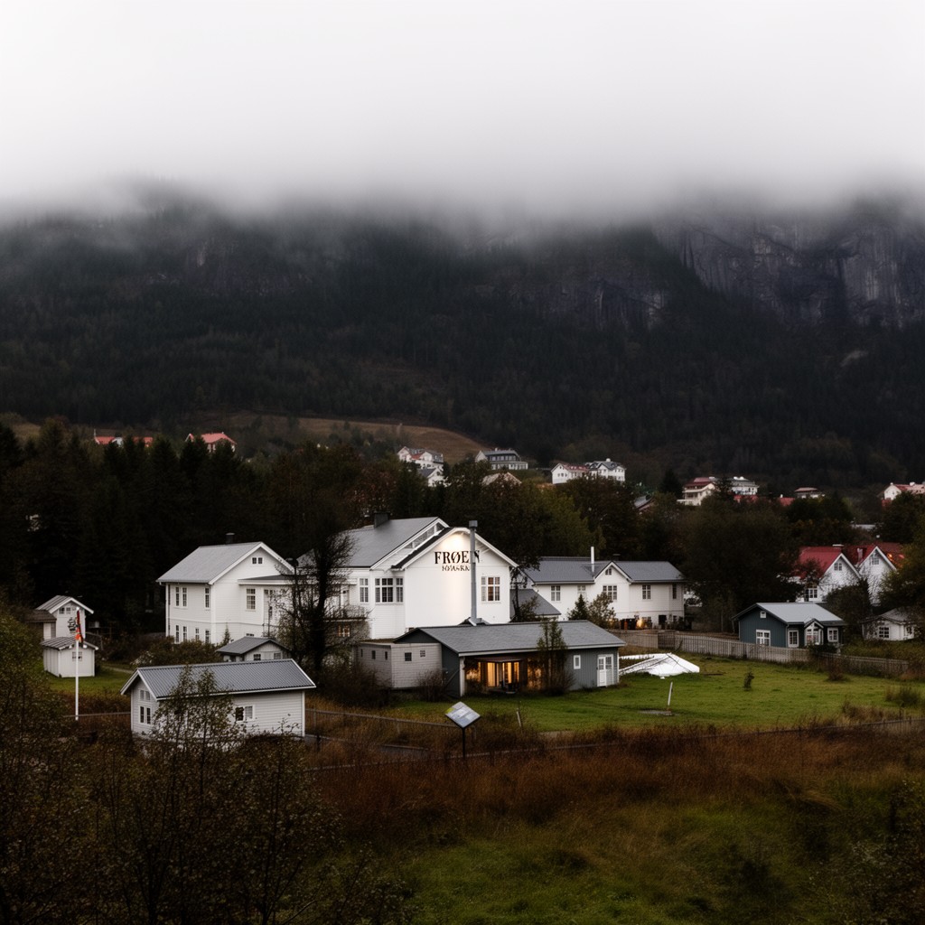 AI-generated illustration of Store Frøen, Aker, Norway