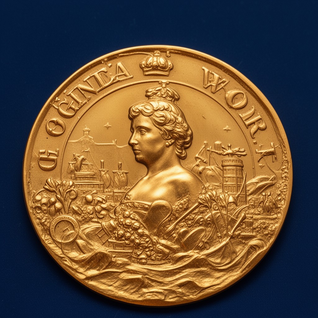 AI-generated illustration of Royal Geographical Society Founder’s Gold Medal