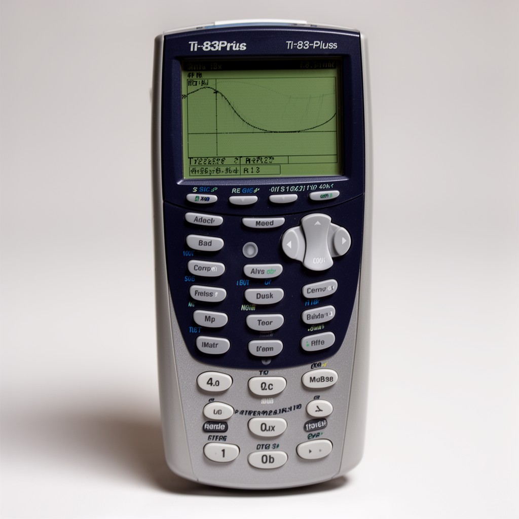 AI-generated illustration of TI-83 Plus graphing calculator