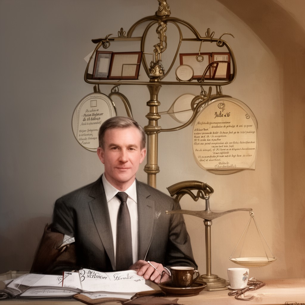 AI-generated illustration of Minister of Justice of France