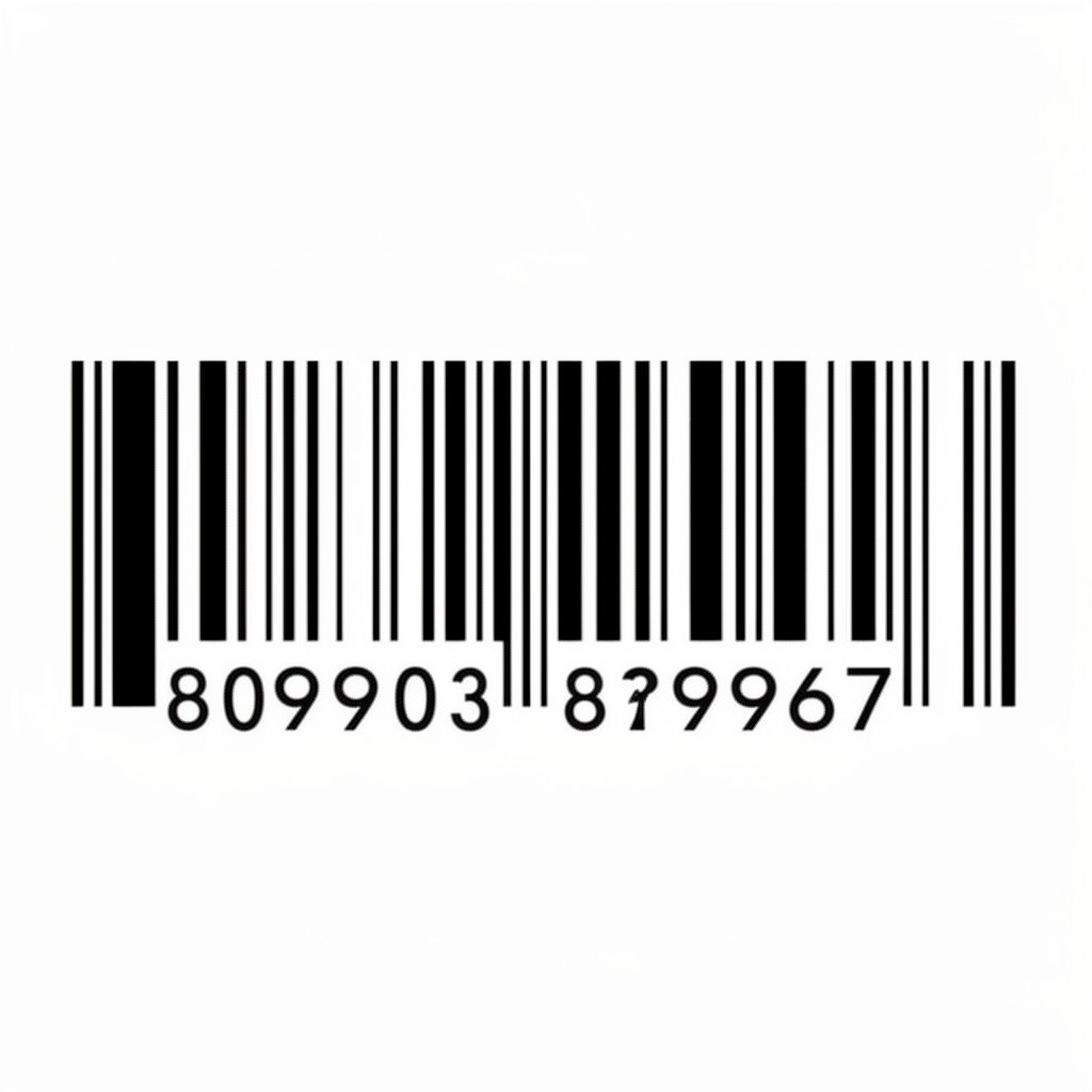 AI-generated illustration of EAN-13 barcode system