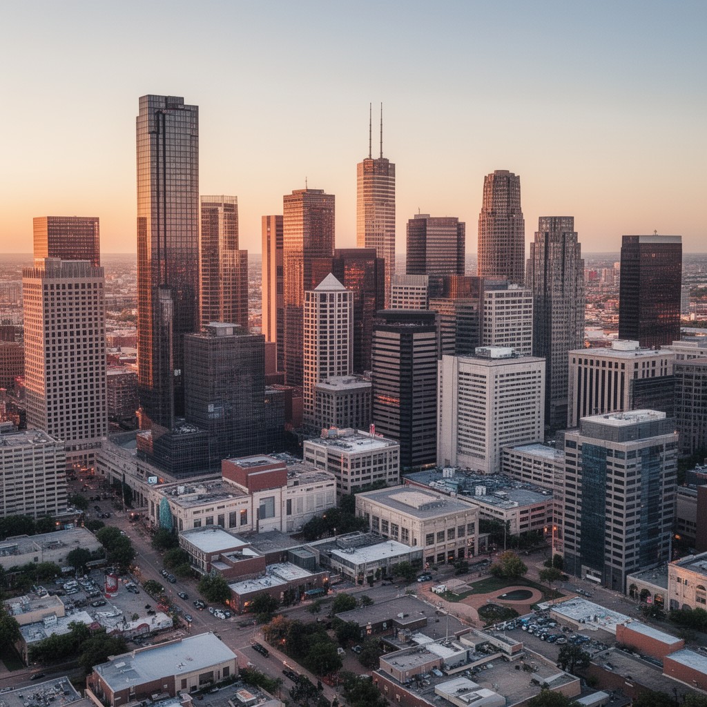AI-generated illustration of Downtown Dallas