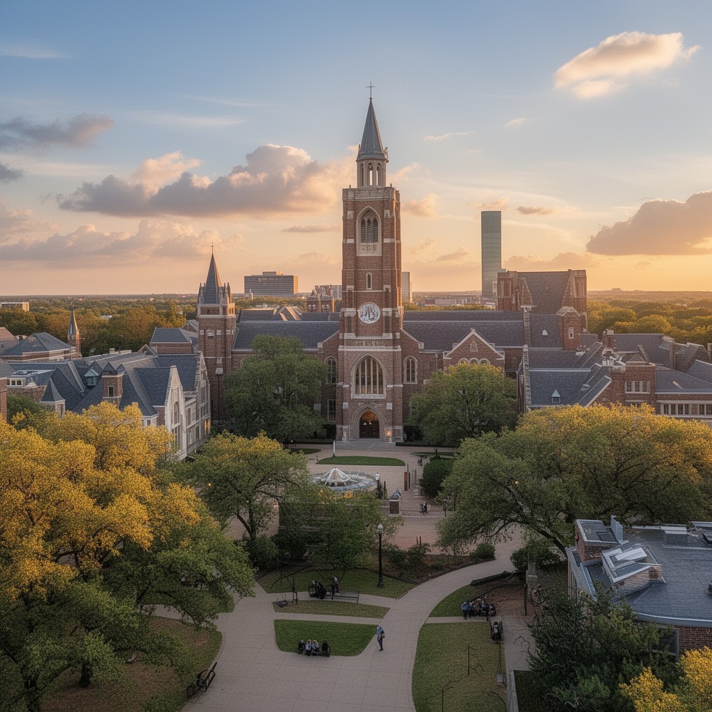 AI-generated illustration of Southern Methodist University