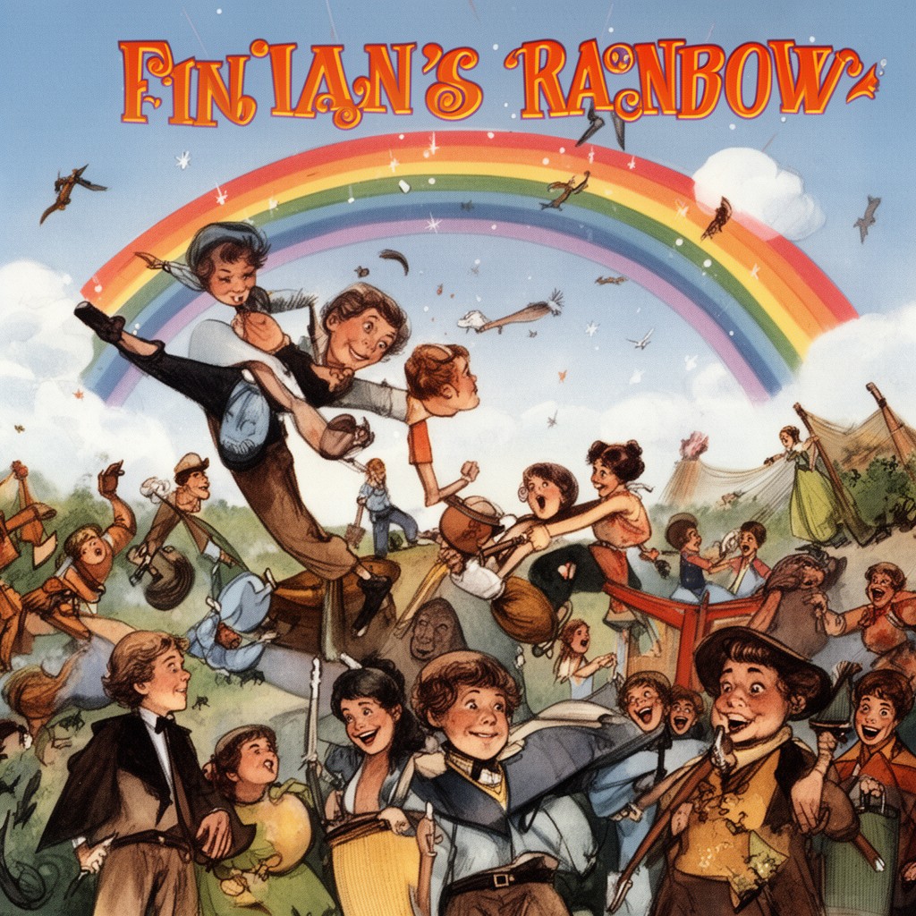 AI-generated illustration of Finian's Rainbow