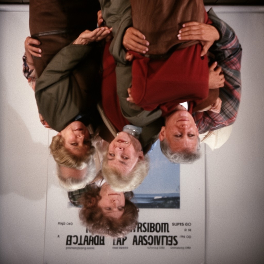 AI-generated illustration of A Family Upside Down