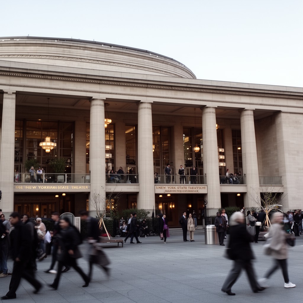 AI-generated illustration of New York State Theater, Lincoln Center, New York City