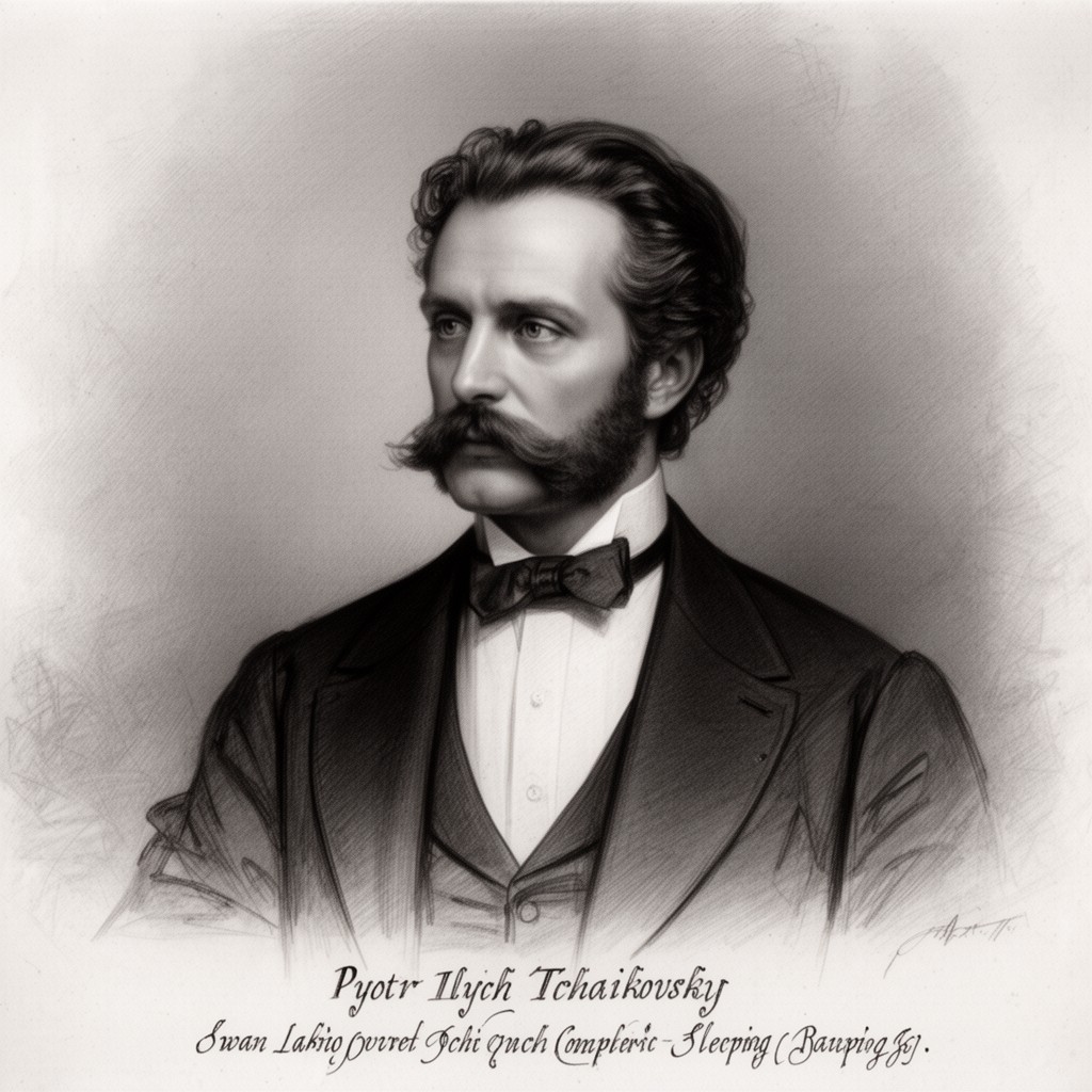 AI-generated illustration of Pyotr Ilyich Tchaikovsky