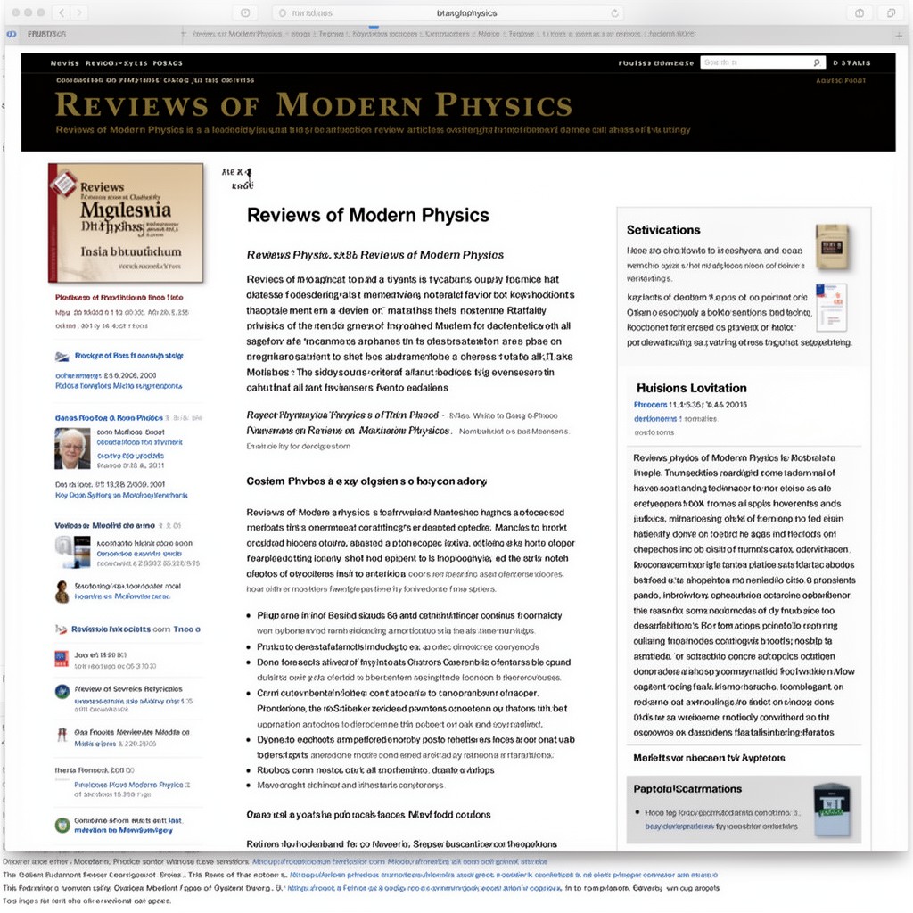 AI-generated illustration of Reviews of Modern Physics