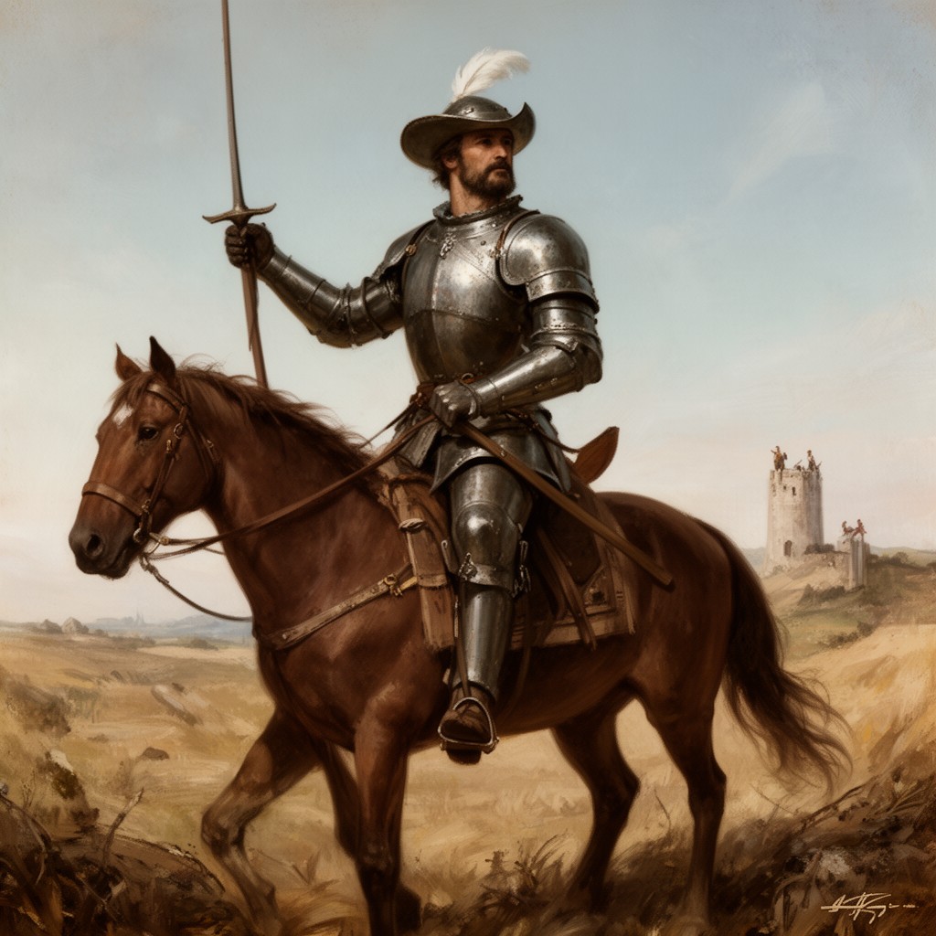 AI-generated illustration of Don Quixote