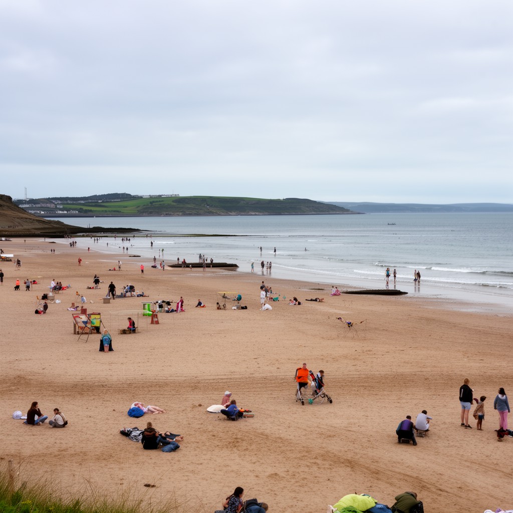 AI-generated illustration of Elie Beach