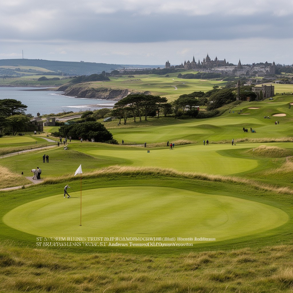 AI-generated illustration of St Andrews Links Trust