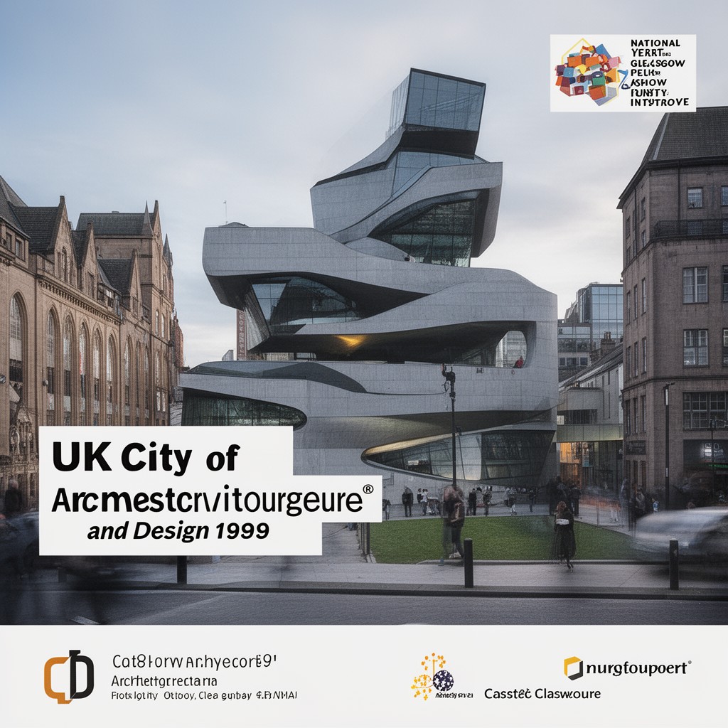 AI-generated illustration of UK City of Architecture and Design 1999